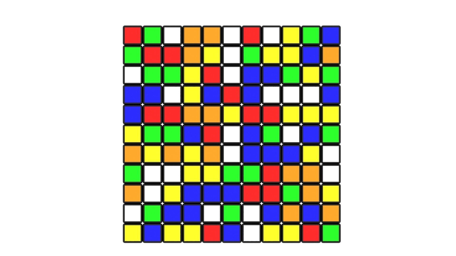 Rubiks Cube 11x11x11 3D model_5