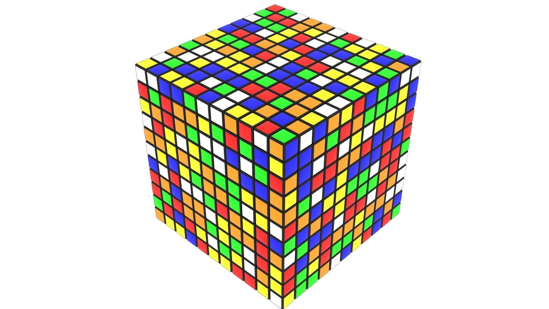 Rubiks Cube 11x11x11 3D model_1