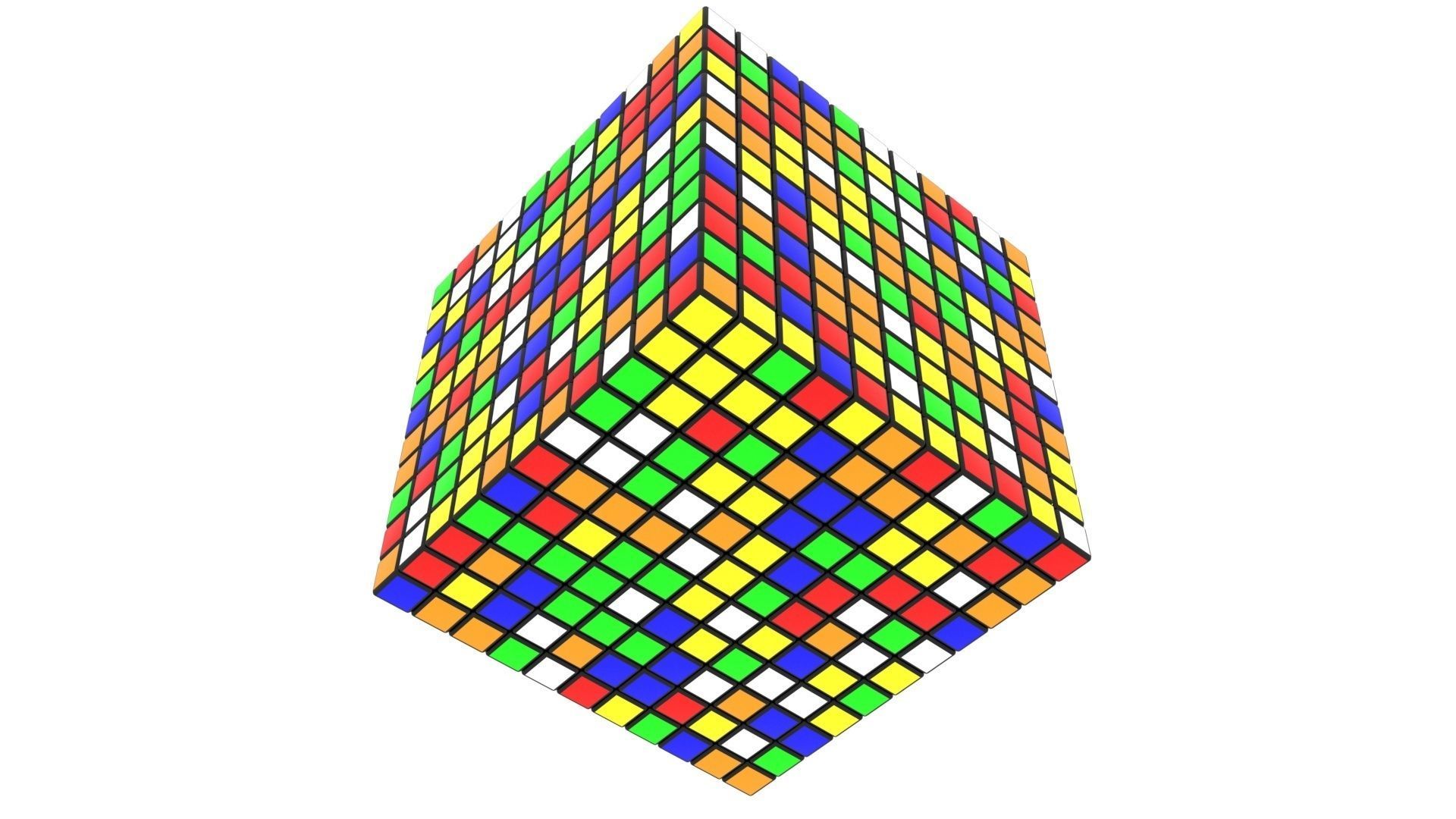 Rubiks Cube 11x11x11 3D model_4