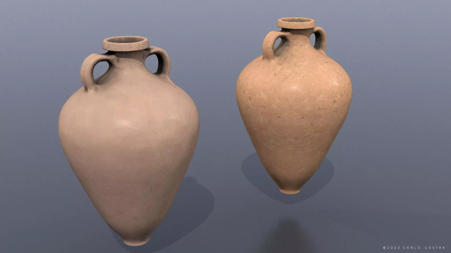 Gauloise-4 type Amphora Low-poly 3D model_0