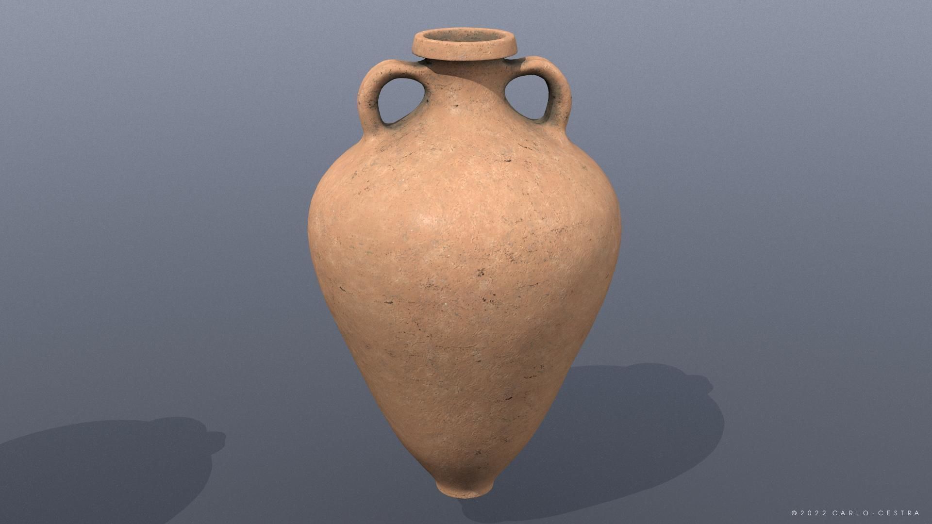 Gauloise-4 type Amphora Low-poly 3D model_4