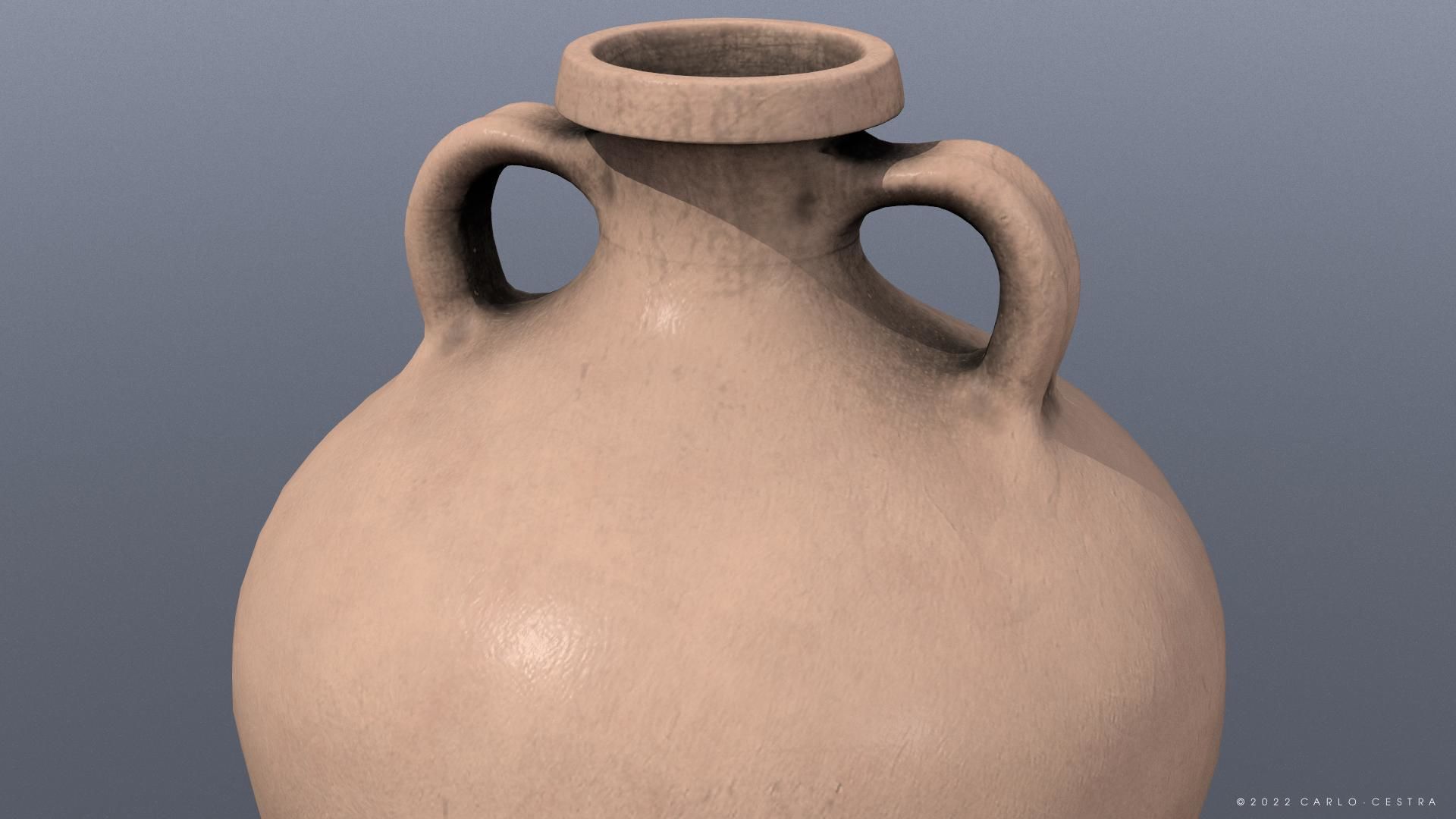 Gauloise-4 type Amphora Low-poly 3D model_3