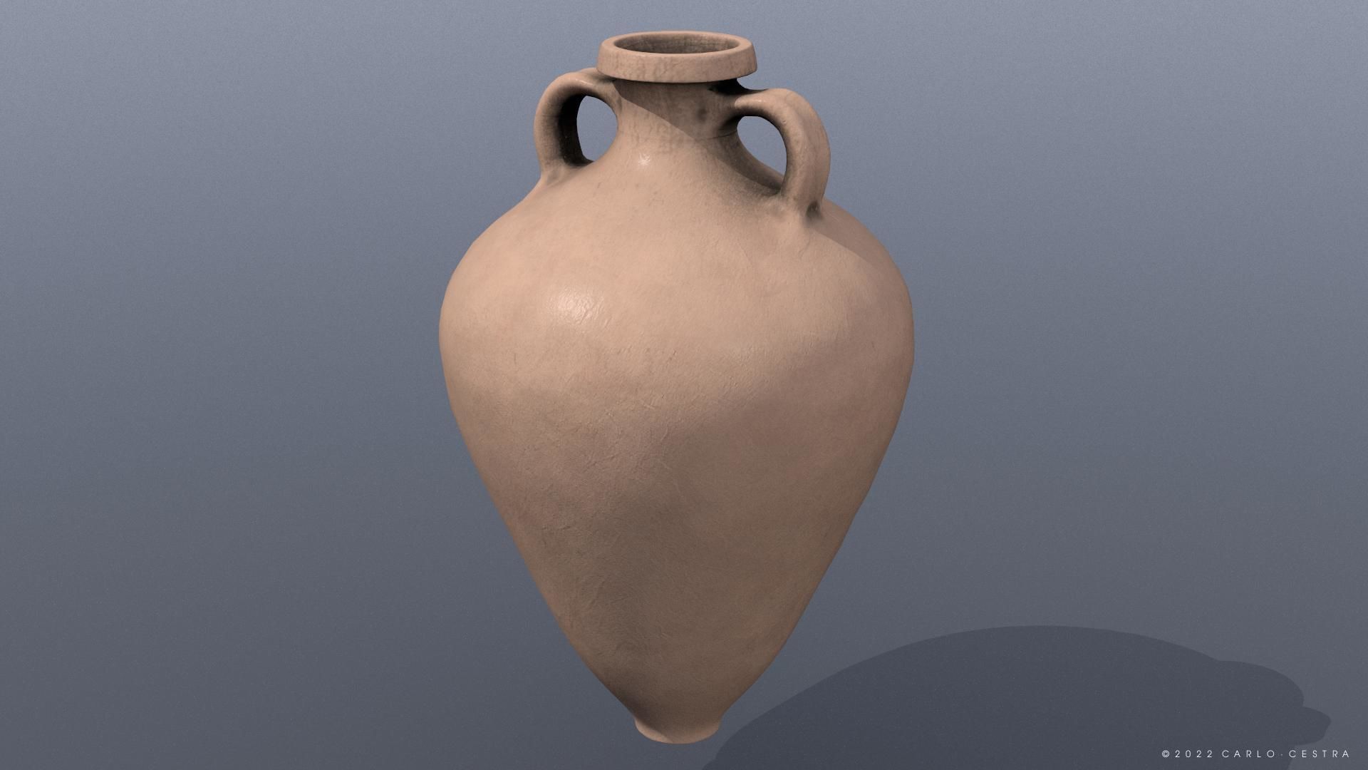Gauloise-4 type Amphora Low-poly 3D model_2