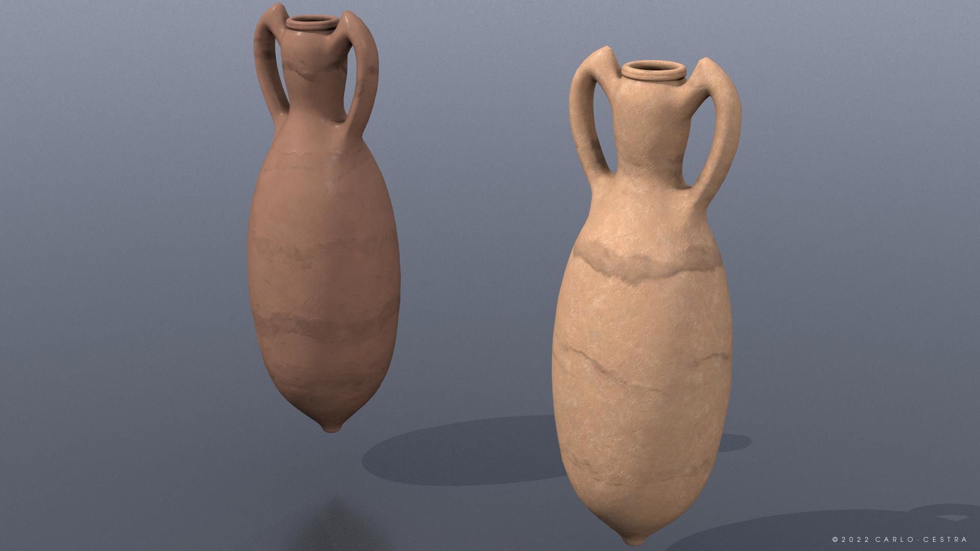 Dressel-43 type Amphora Low-poly 3D model_1