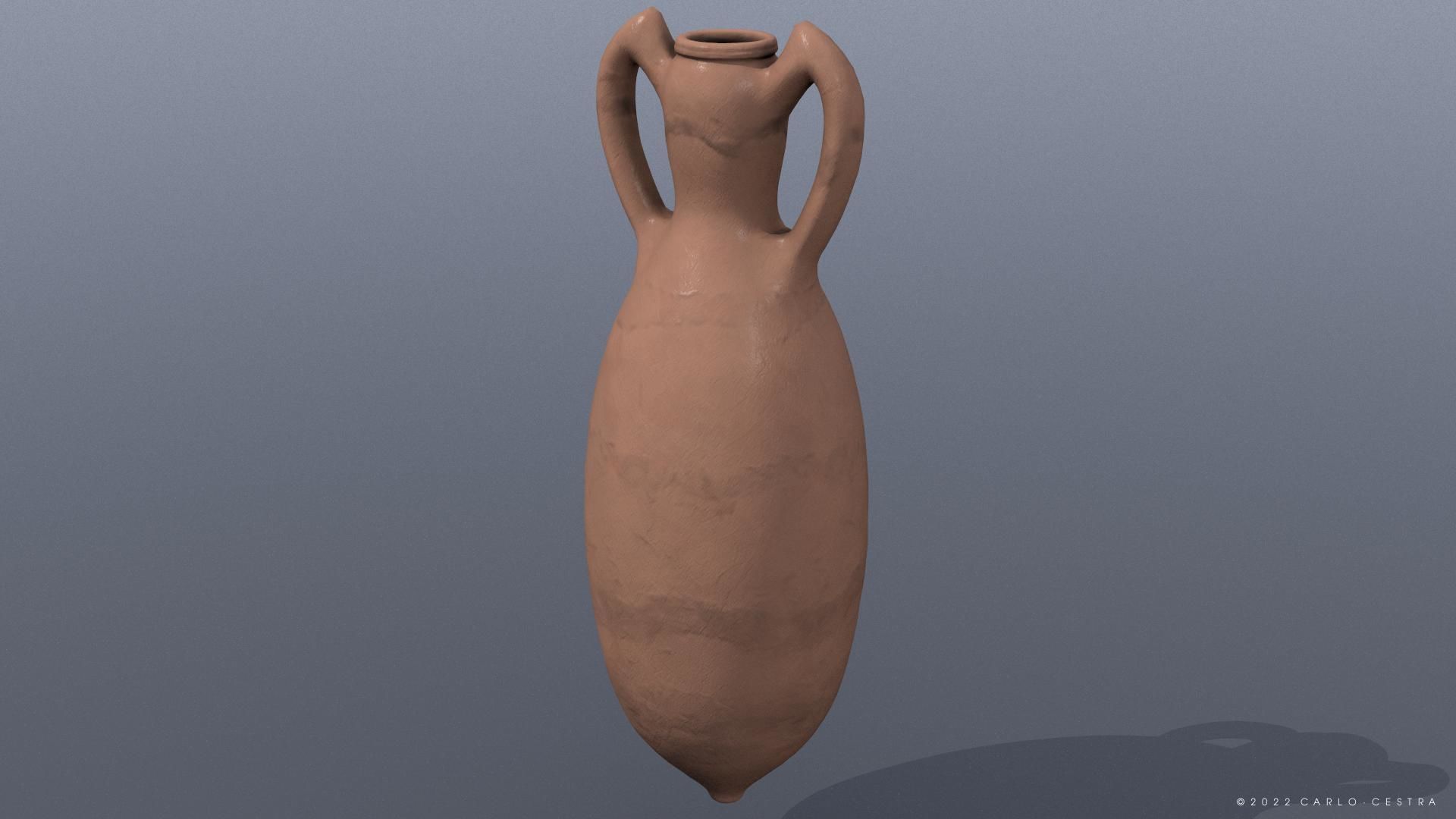 Dressel-43 type Amphora Low-poly 3D model_2