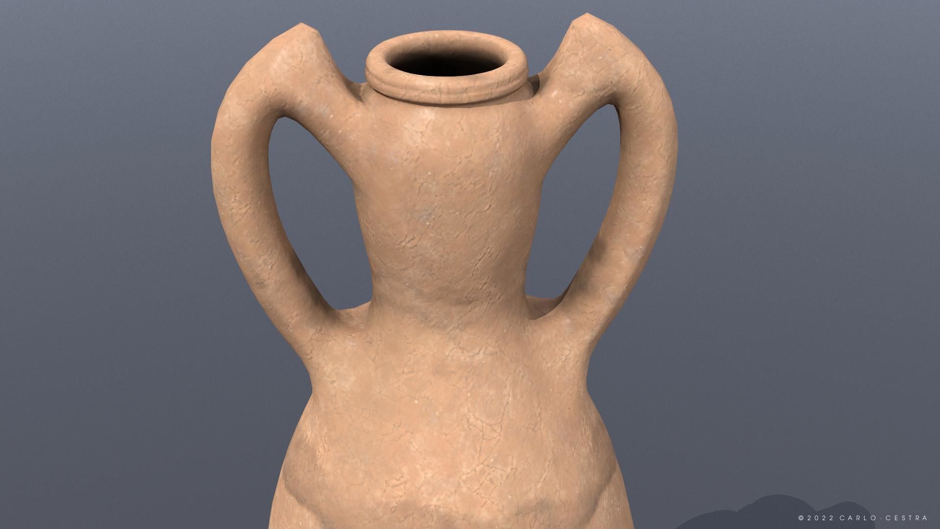 Dressel-43 type Amphora Low-poly 3D model_5