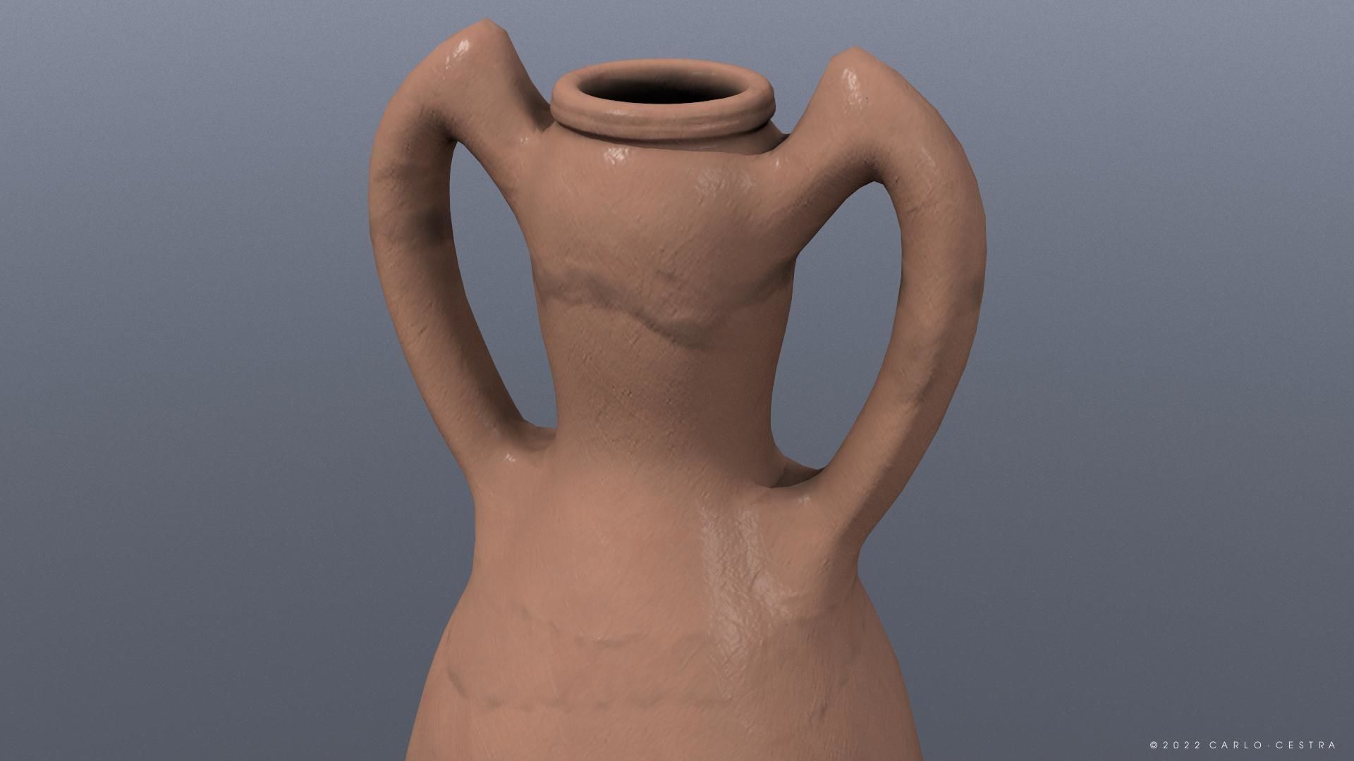 Dressel-43 type Amphora Low-poly 3D model_3