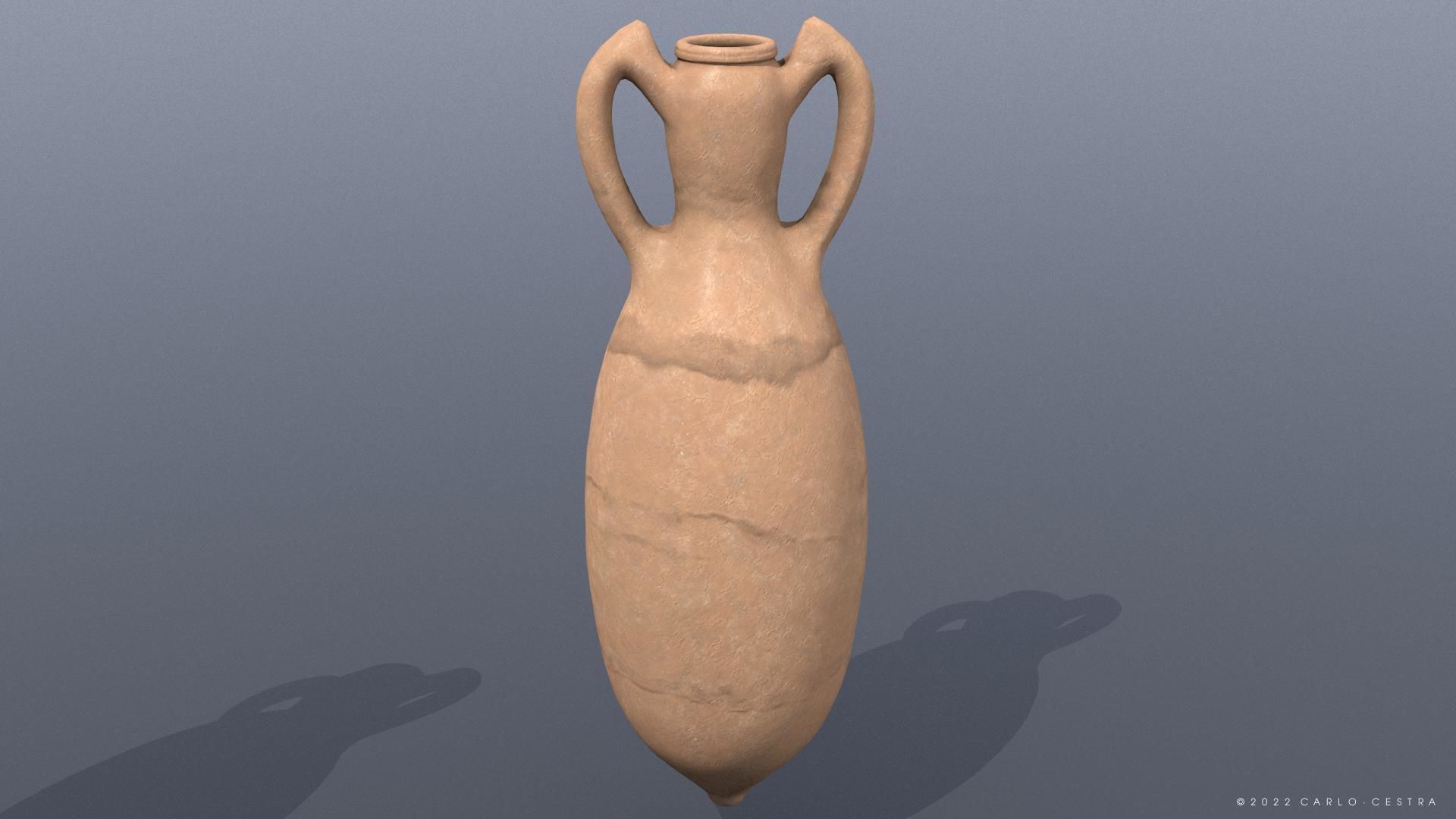 Dressel-43 type Amphora Low-poly 3D model_4