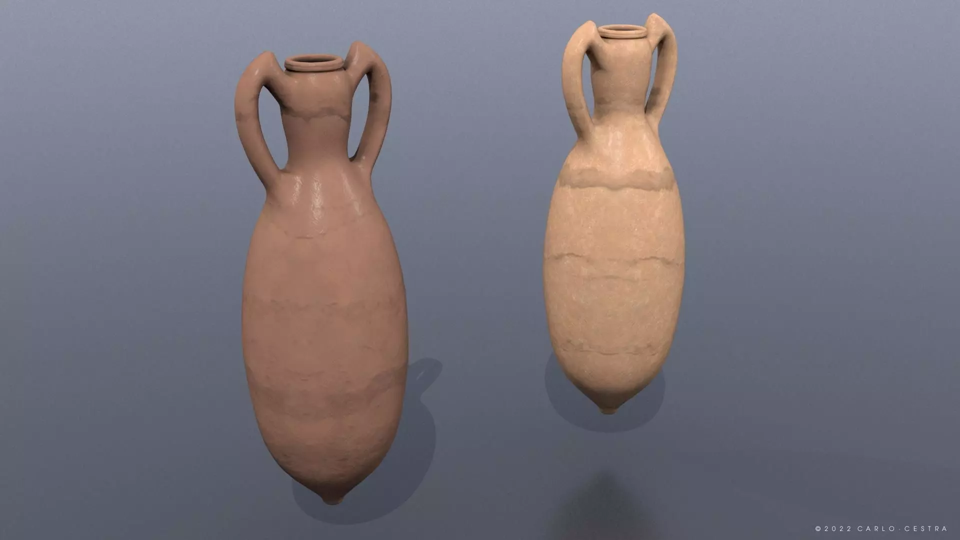 Dressel-43 type Amphora Low-poly 3D model_0