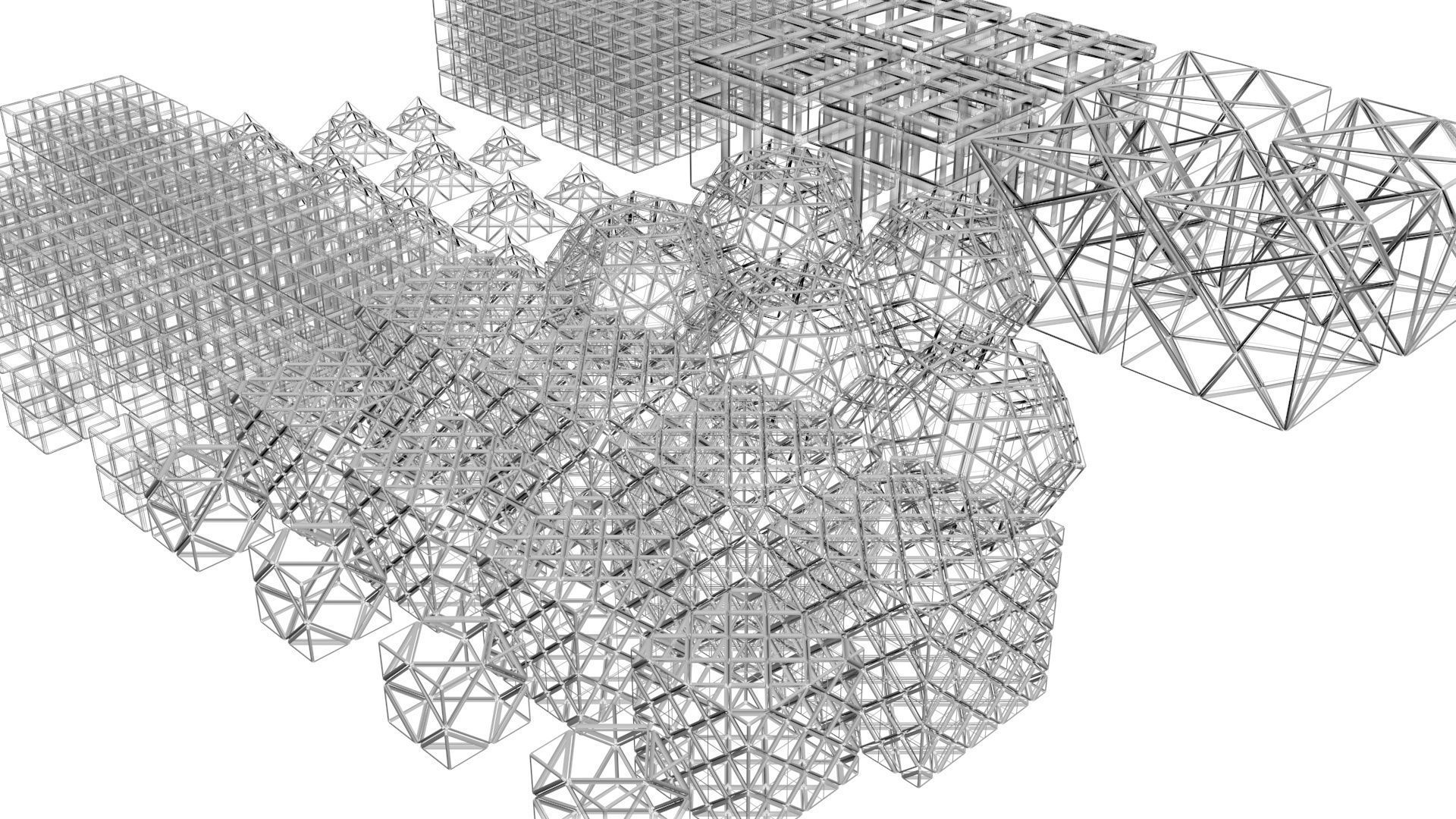 Rubiks Cube Set 3D model_33