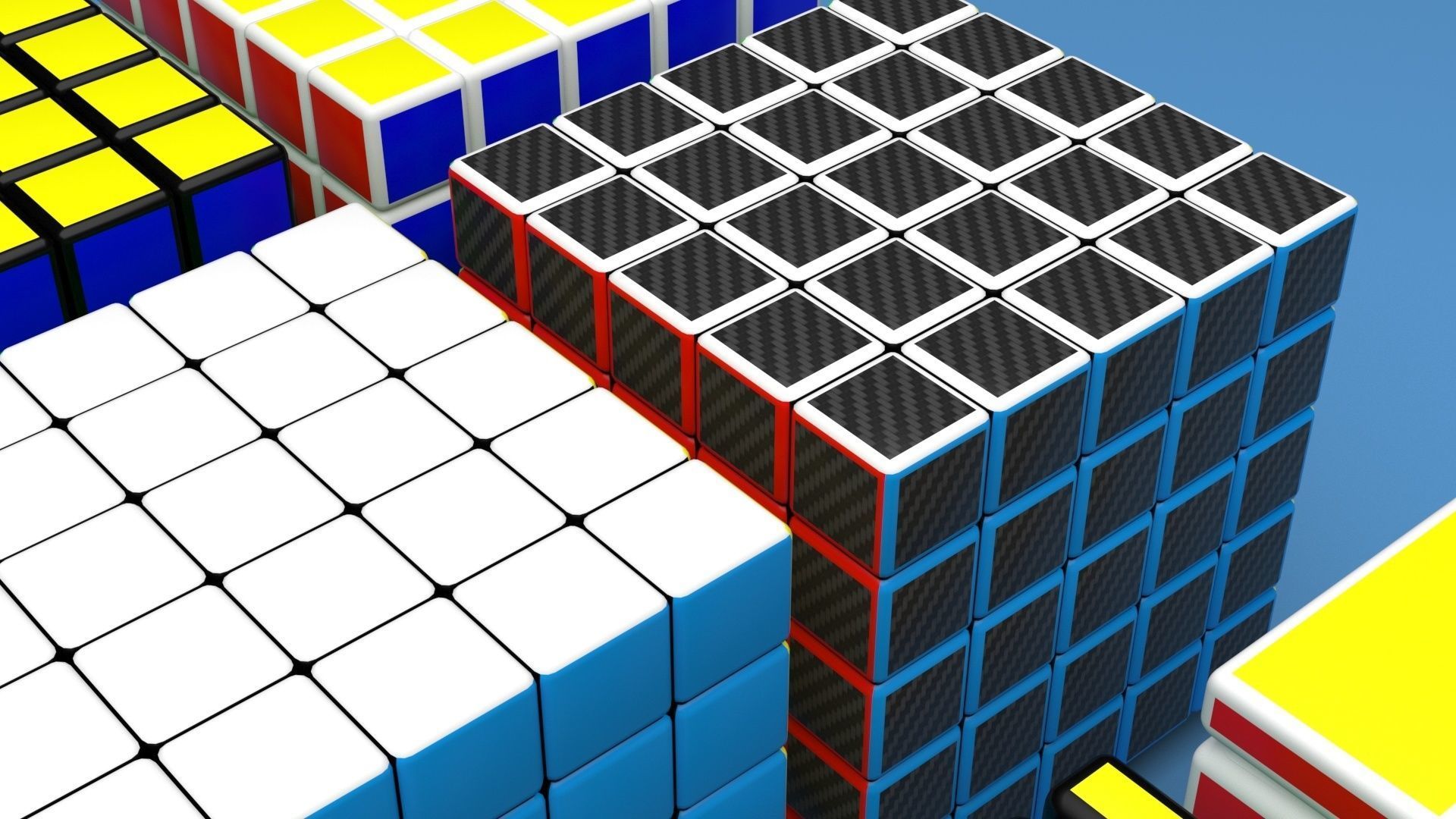 Rubiks Cube Set 3D model_42