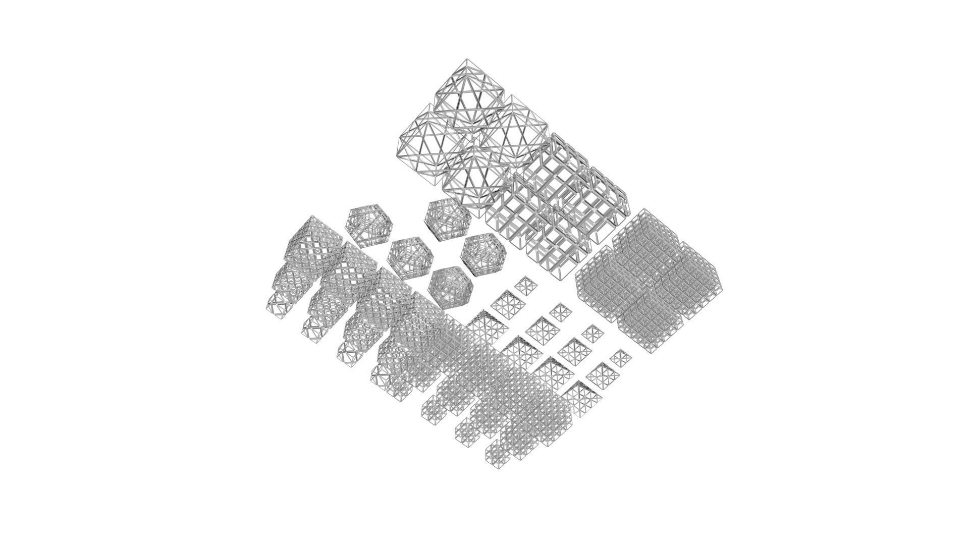 Rubiks Cube Set 3D model_26