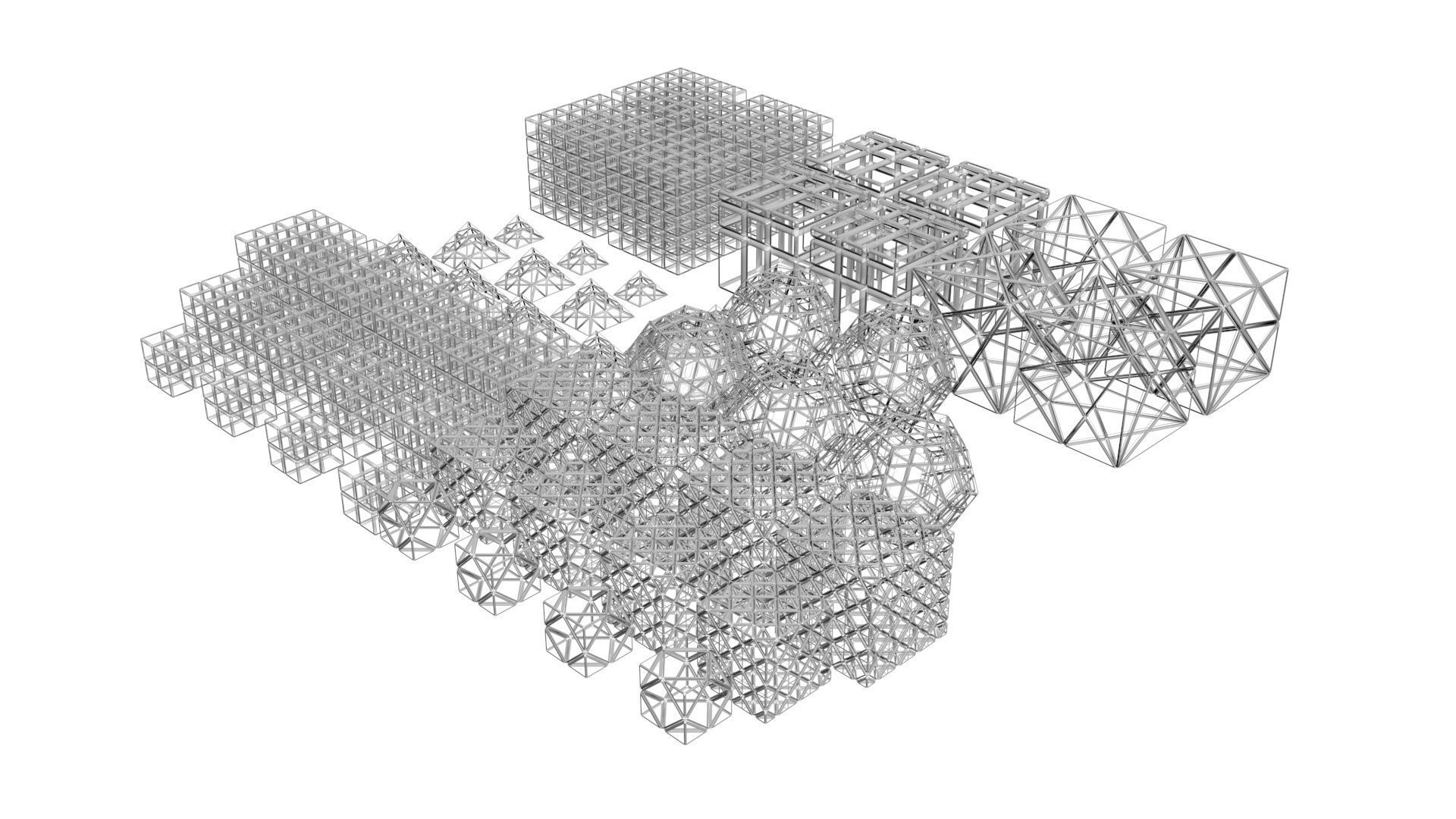 Rubiks Cube Set 3D model_21