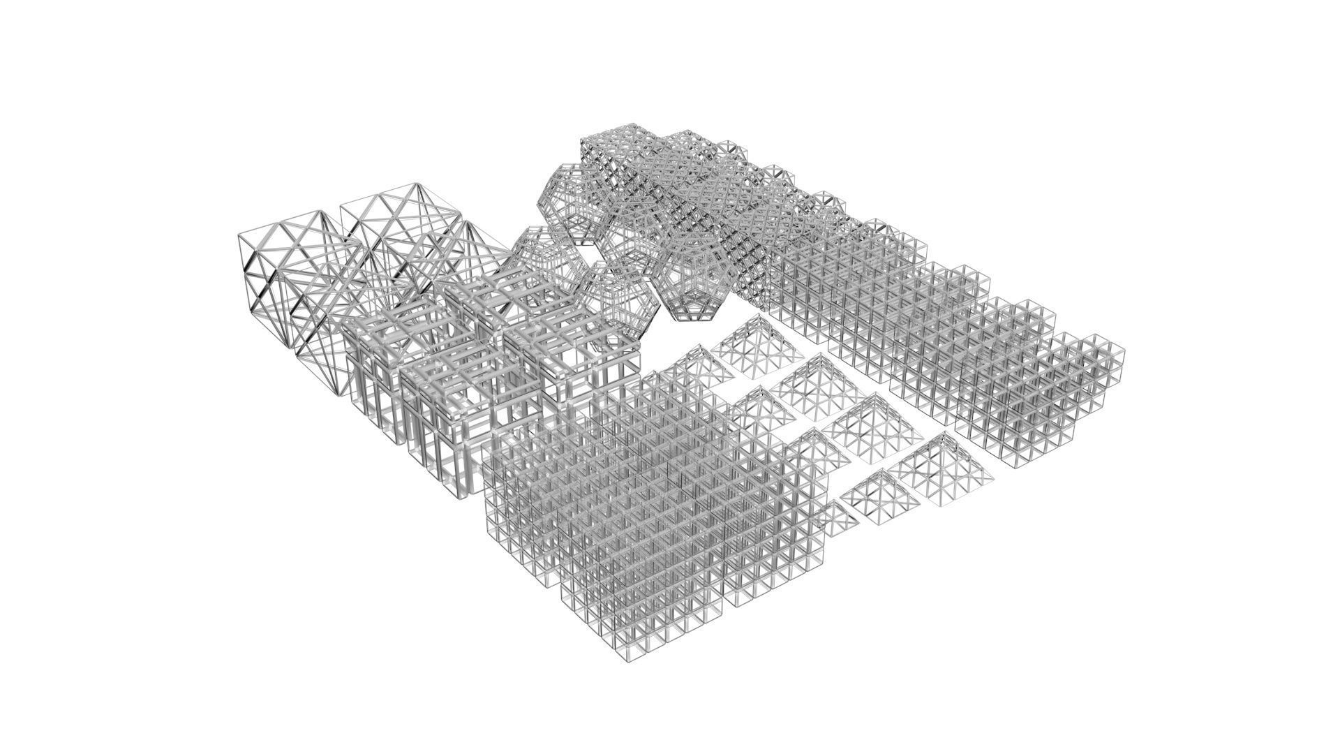 Rubiks Cube Set 3D model_23