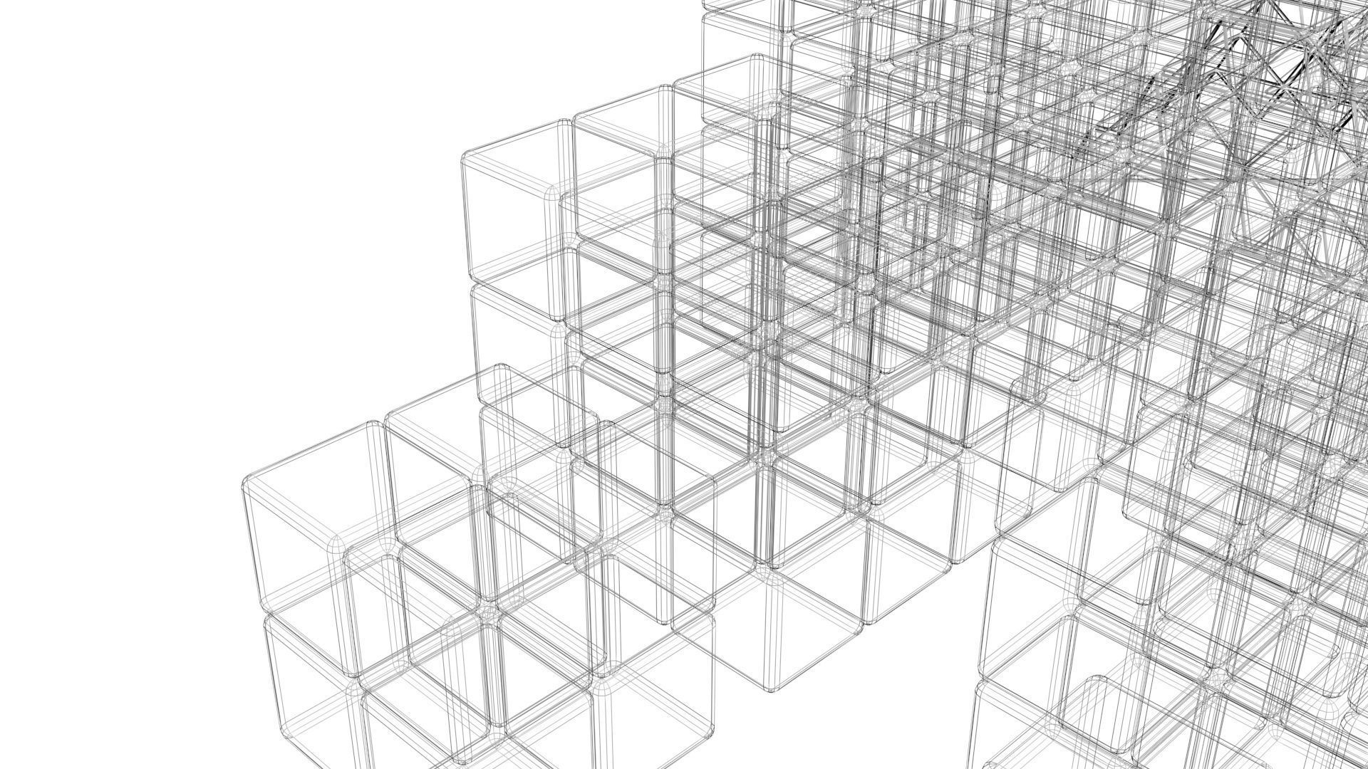 Rubiks Cube Set 3D model_29