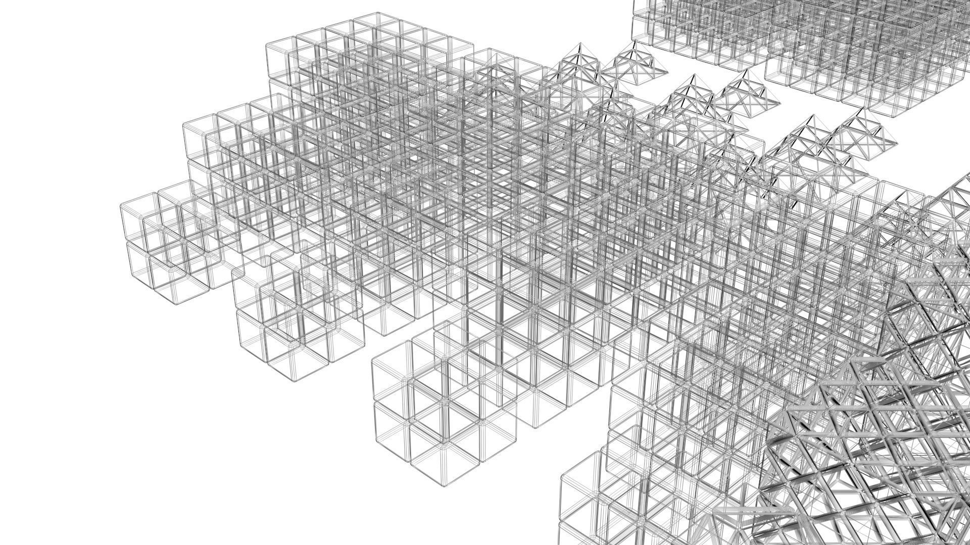 Rubiks Cube Set 3D model_34