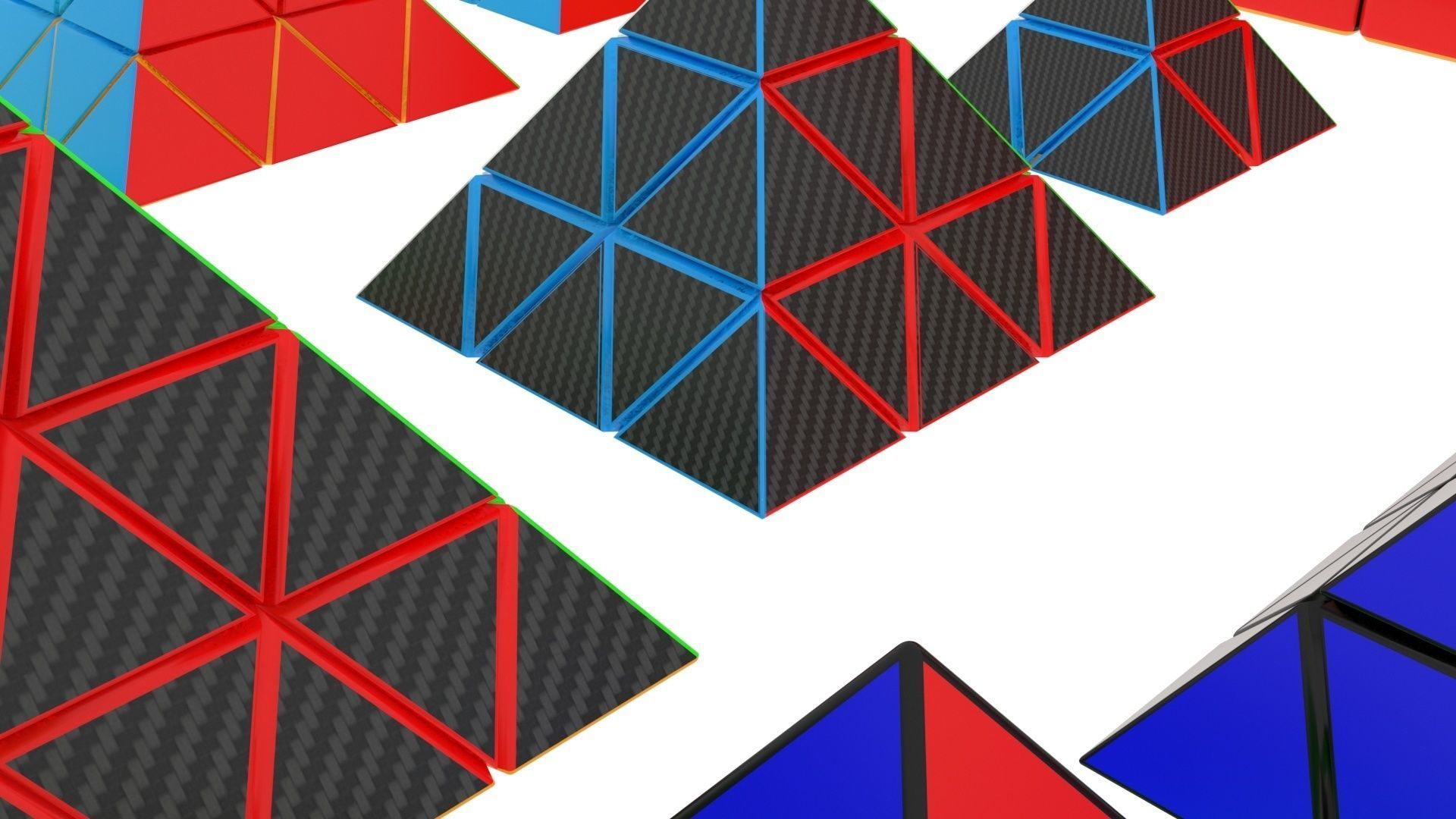 Rubiks Cube Set 3D model_12