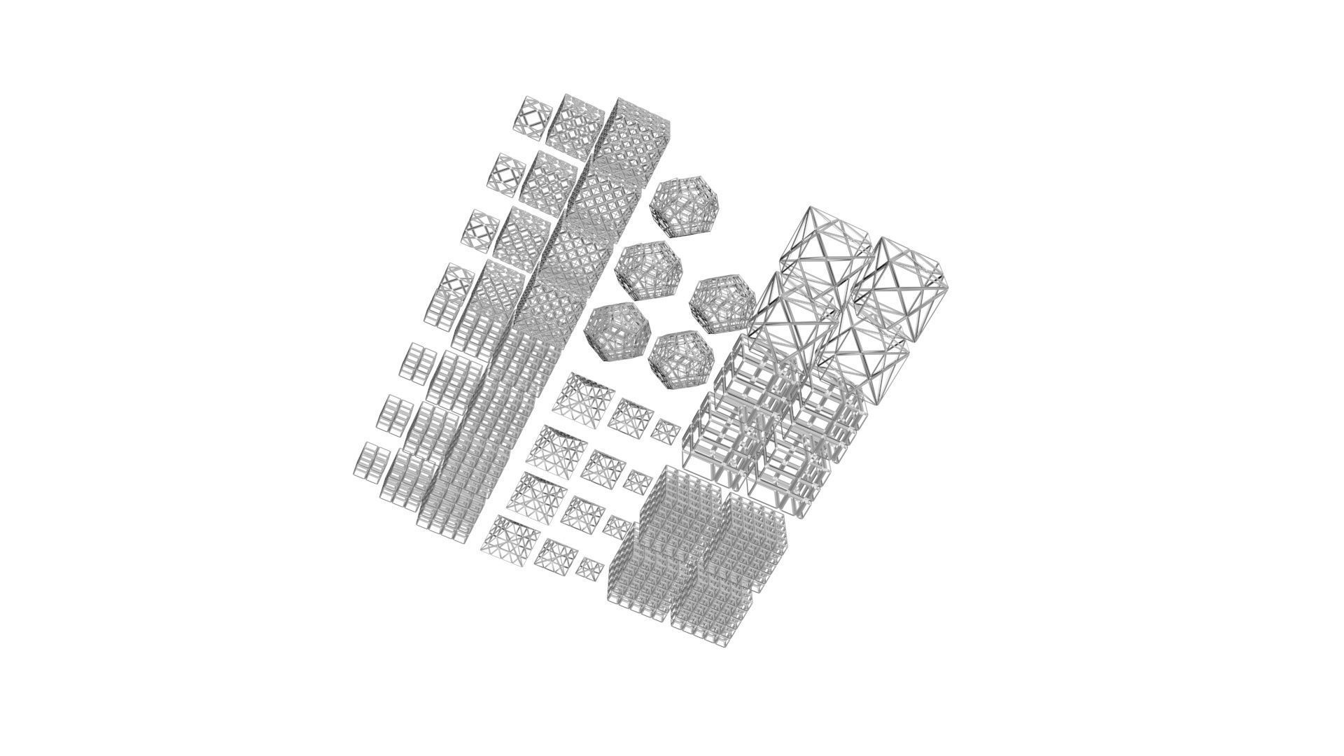 Rubiks Cube Set 3D model_25