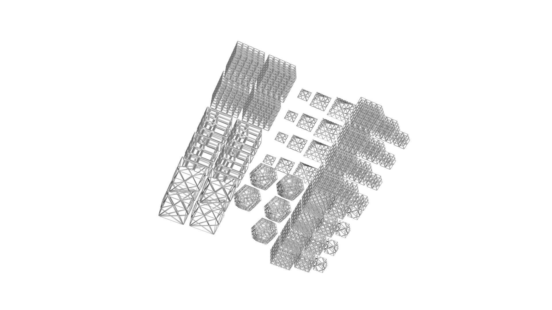 Rubiks Cube Set 3D model_27