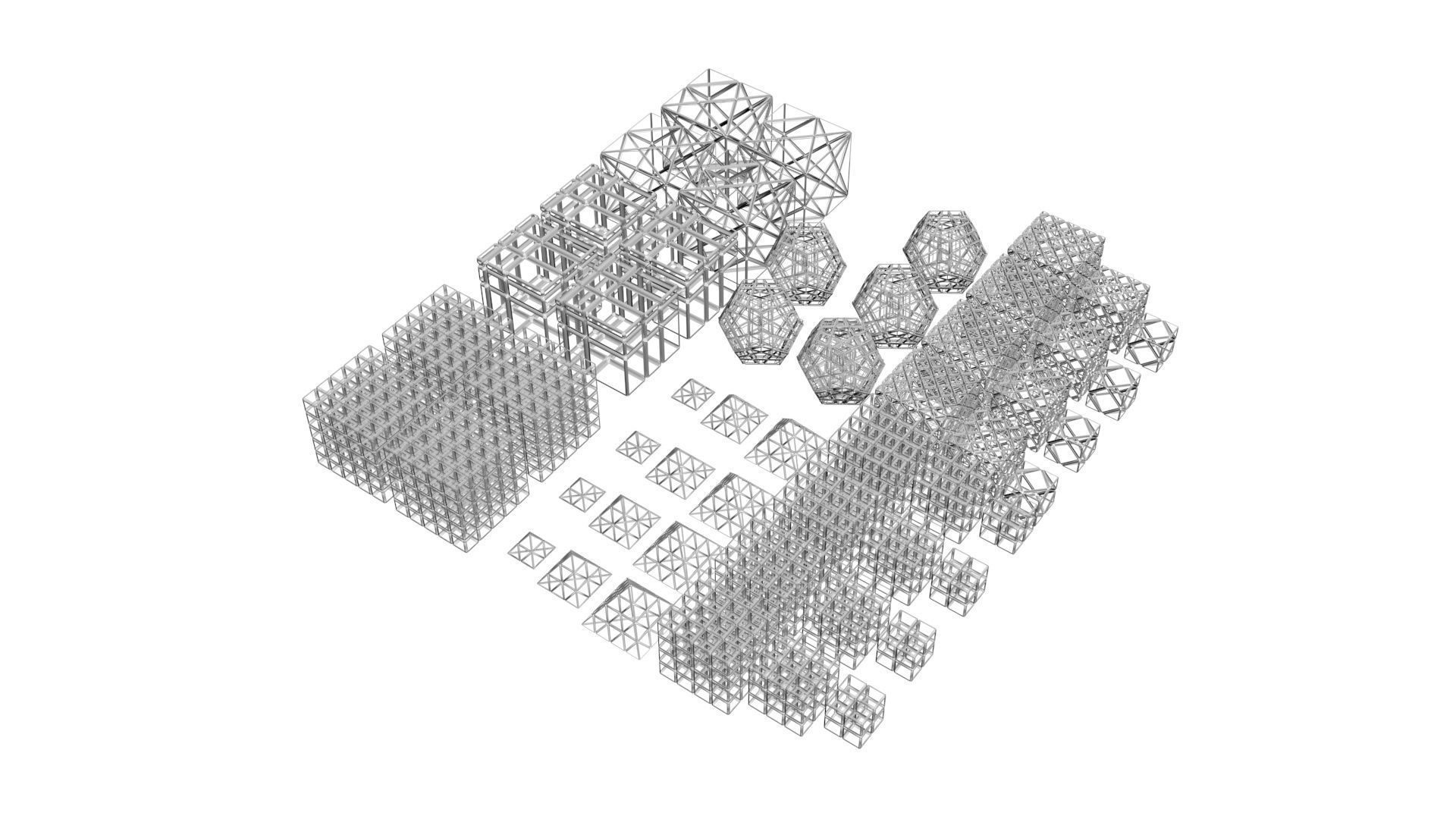Rubiks Cube Set 3D model_24