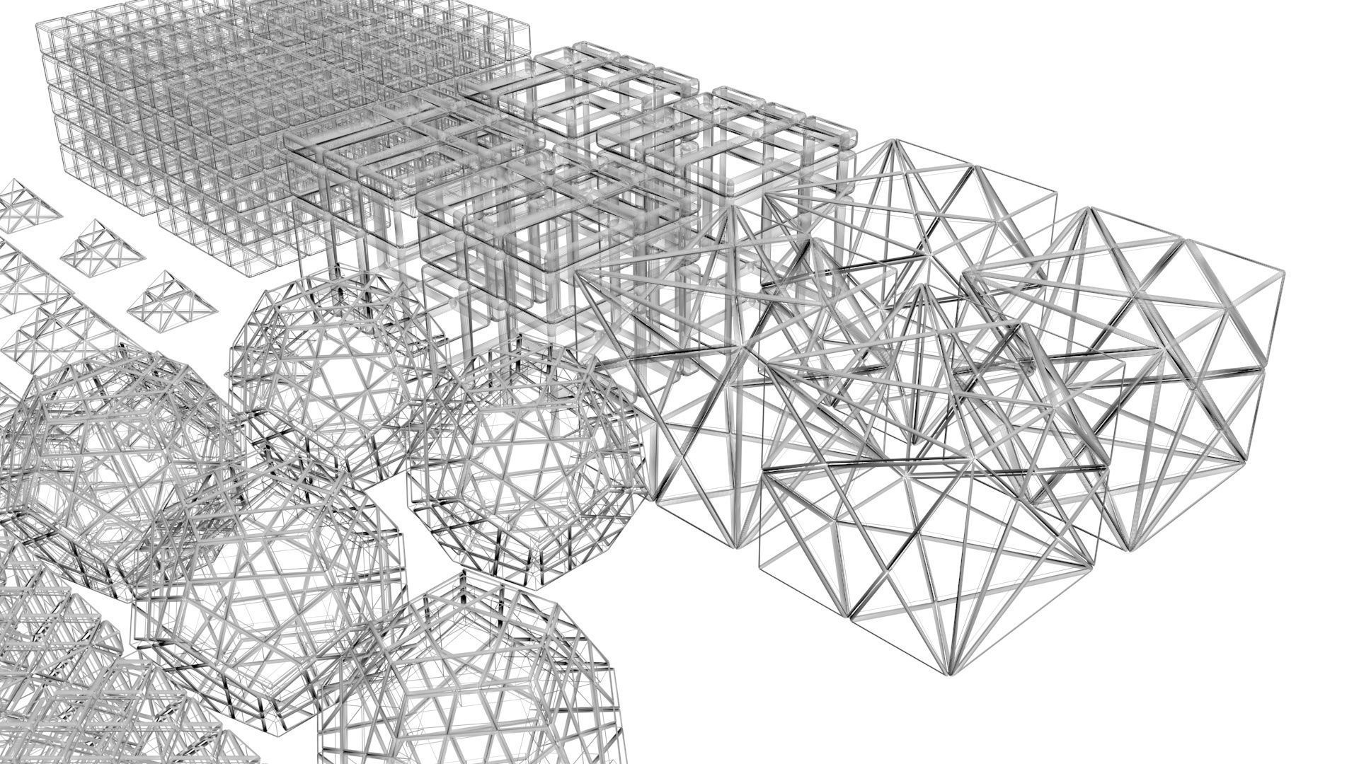 Rubiks Cube Set 3D model_32