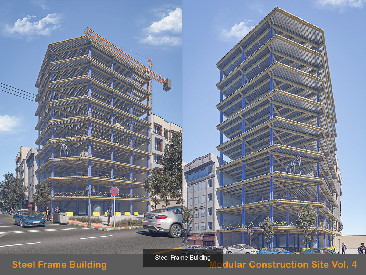 Modular construction site 3D Model Collection_2