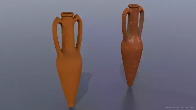 Camulodunum-184 type Amphora Low-poly 3D model