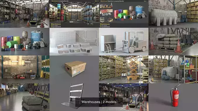 Warehouses warehouse 3D Model Collection