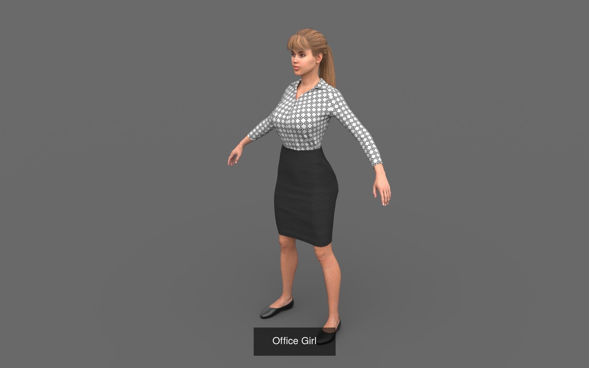 VR AR Low-poly Character Combo Pack 3D Model Collection_5