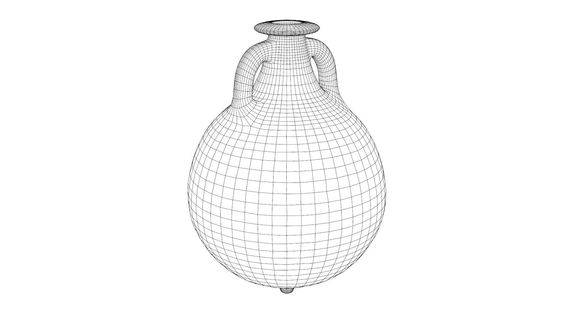 Dressel-20 type Amphora Low-poly 3D model_6