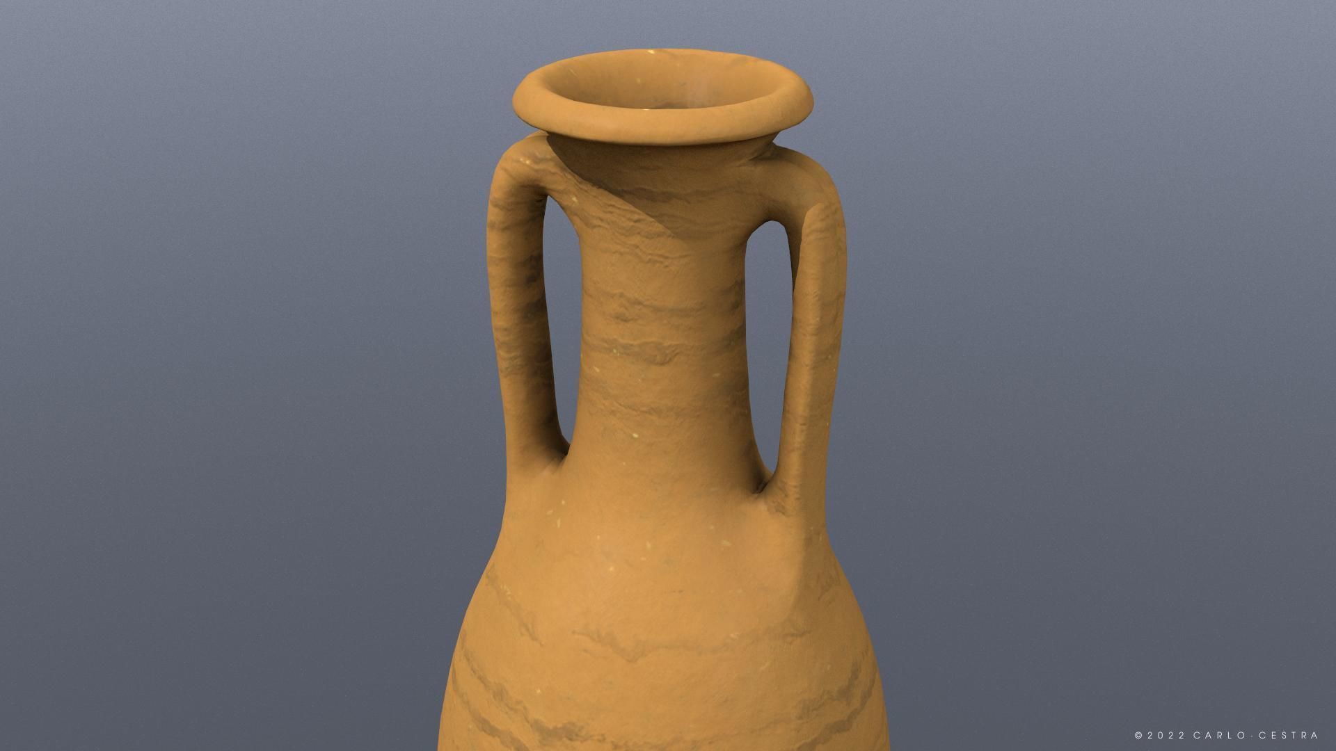 Dressel 7-11 type Amphora Low-poly 3D model_3
