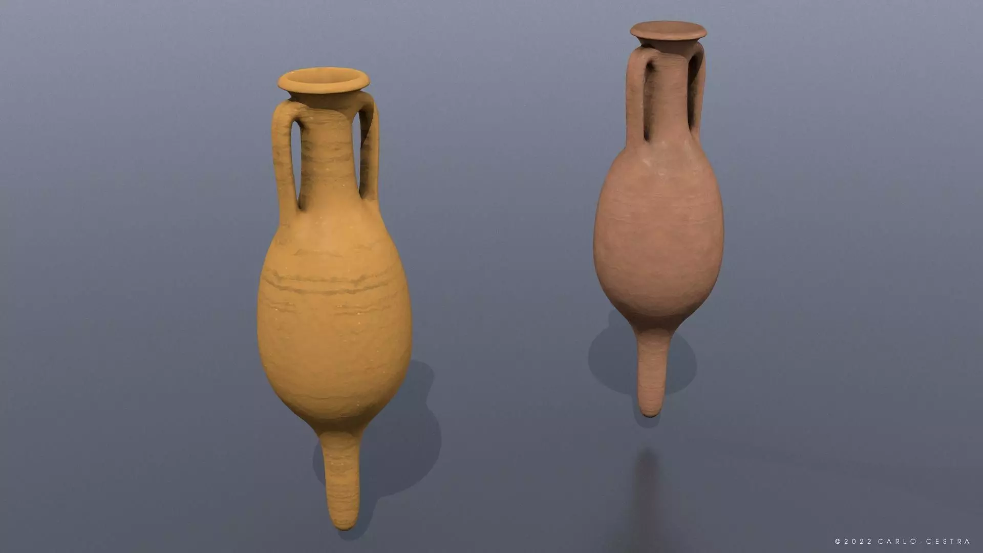 Dressel 7-11 type Amphora Low-poly 3D model_0
