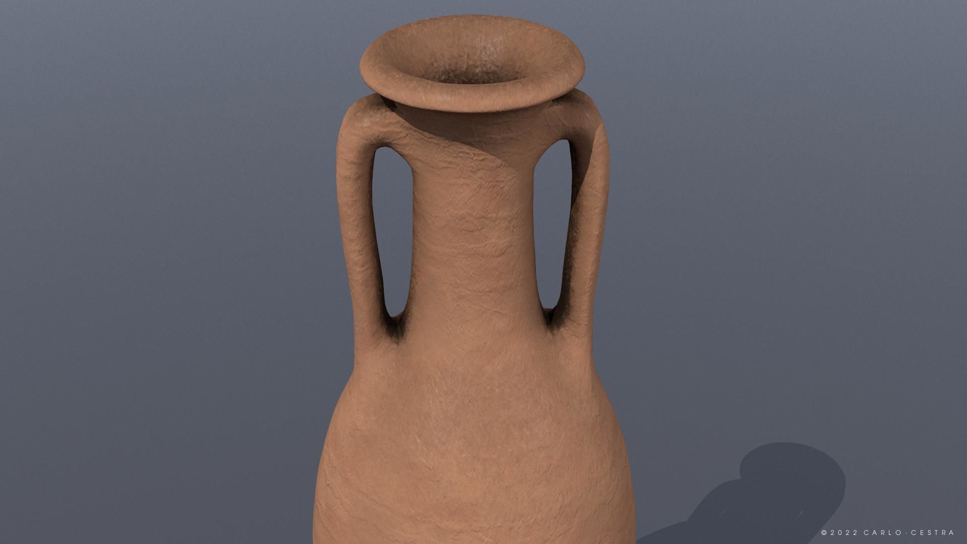 Dressel 7-11 type Amphora Low-poly 3D model_5