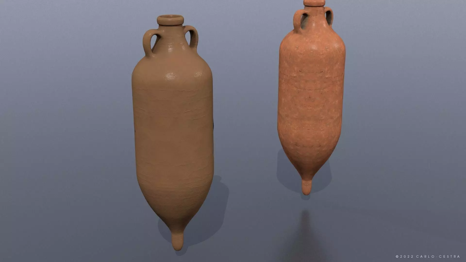 African-II type Amphora Low-poly 3D model