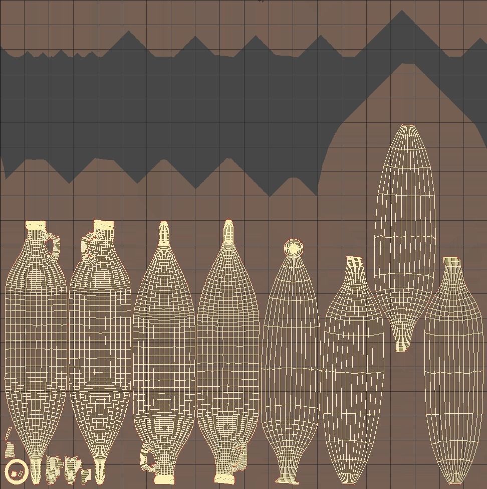 African-II type Amphora Low-poly 3D model