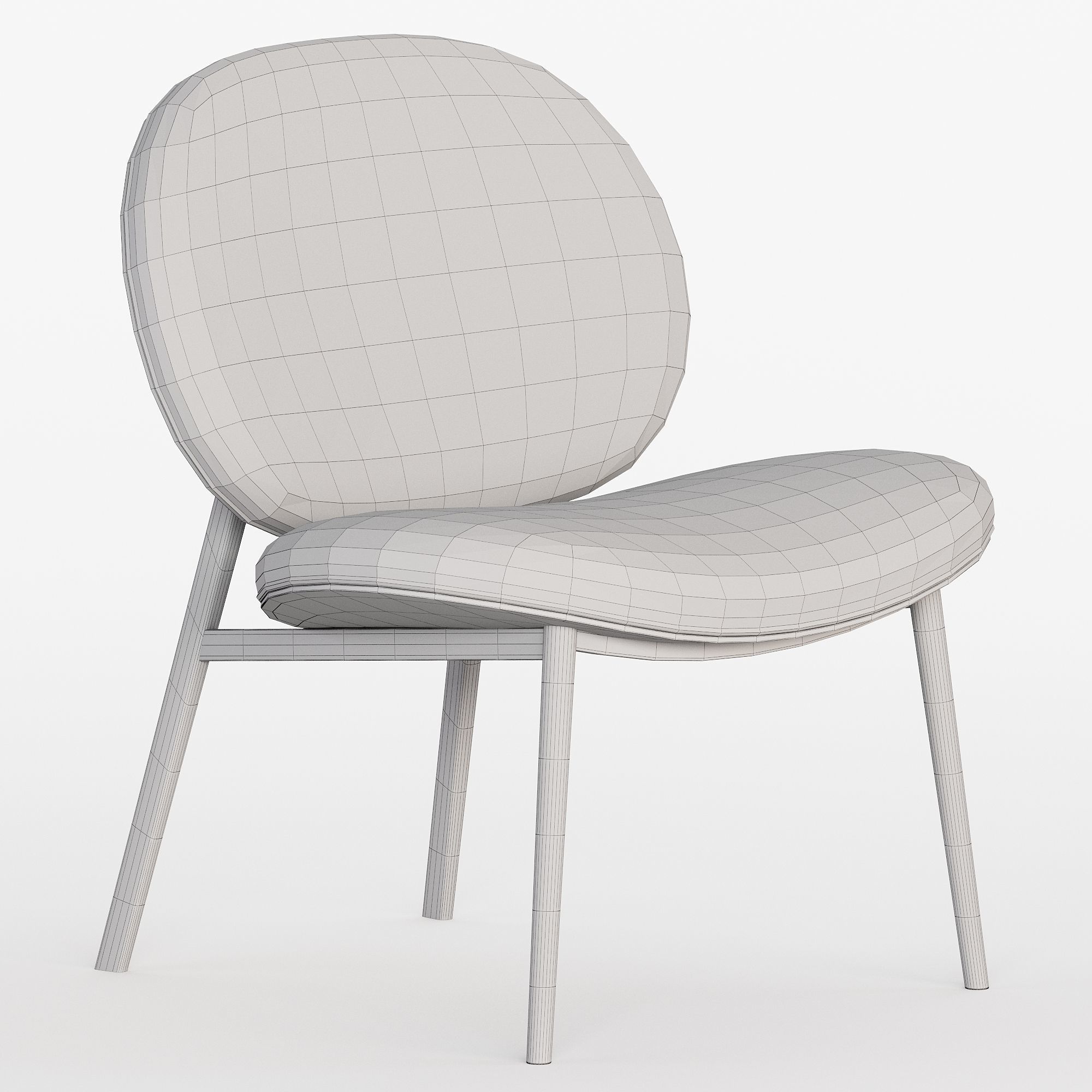 Zuiver fauteuil Spike armchair 3D model_5