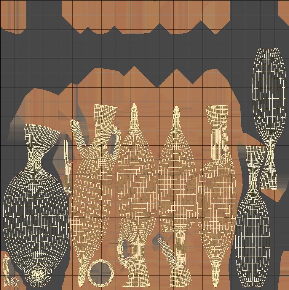 Pascual-1 type Amphora Low-poly 3D model_9