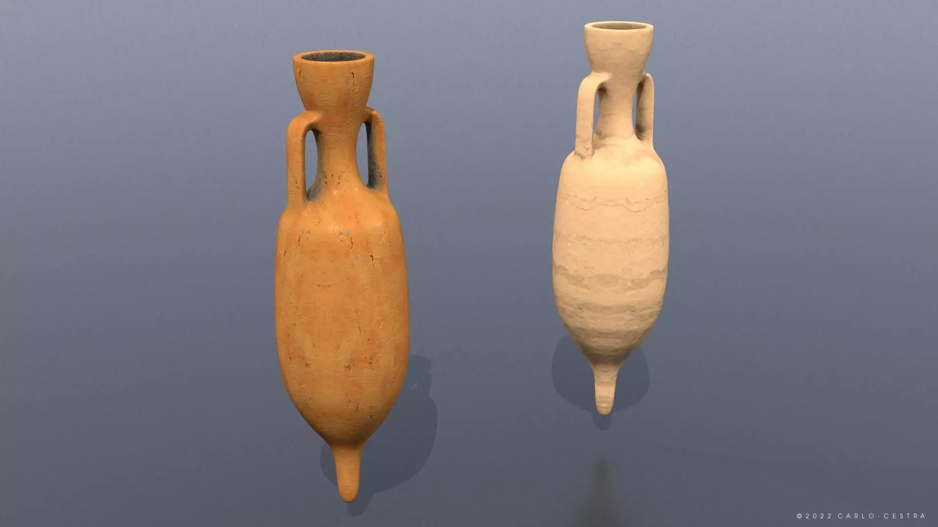 Pascual-1 type Amphora Low-poly 3D model_0