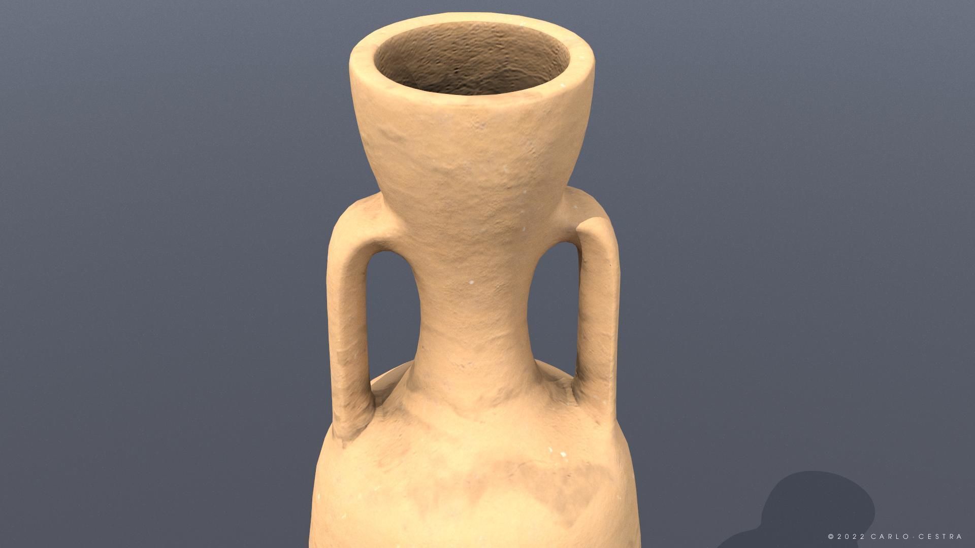 Pascual-1 type Amphora Low-poly 3D model_5