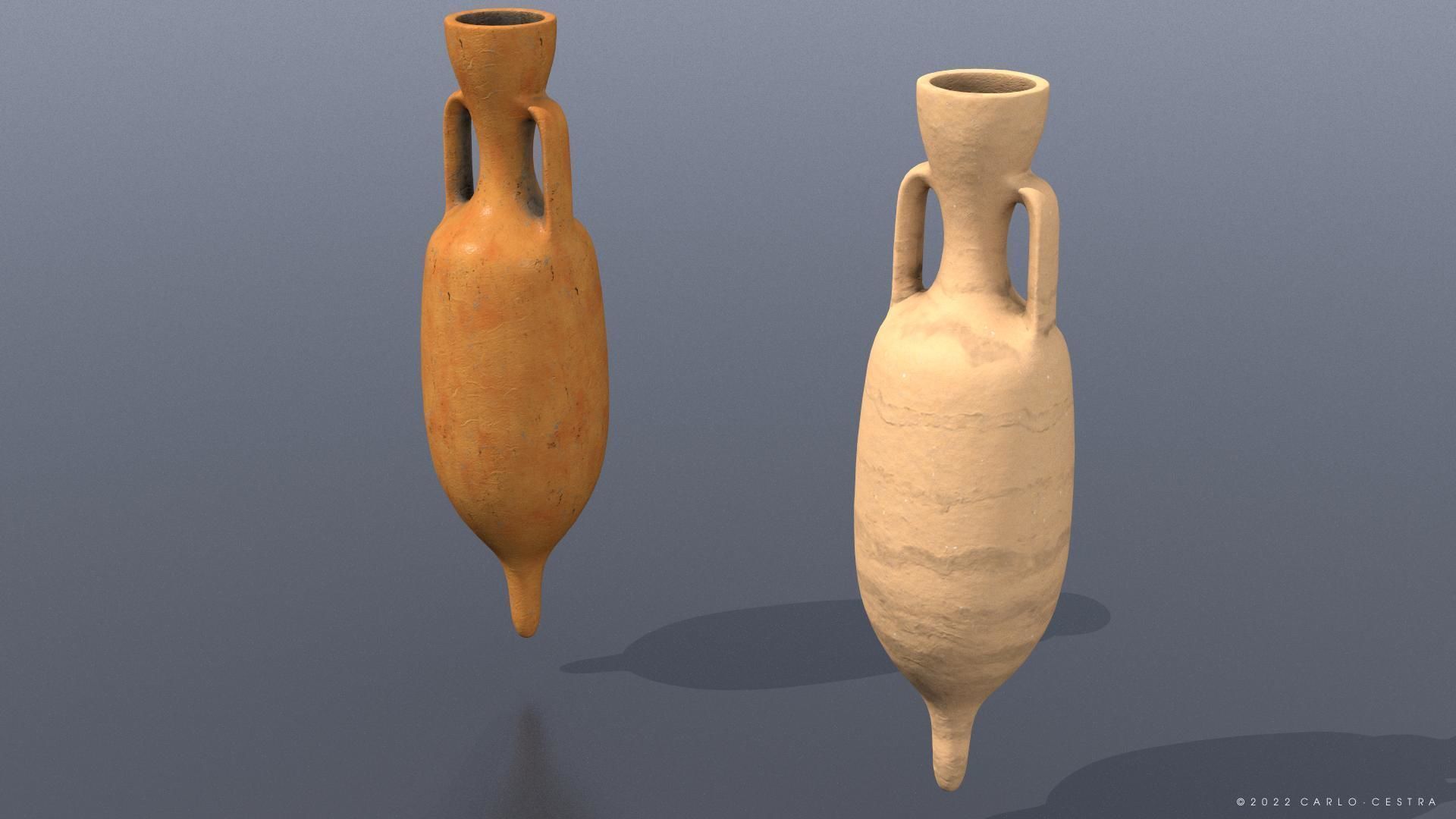 Pascual-1 type Amphora Low-poly 3D model_1