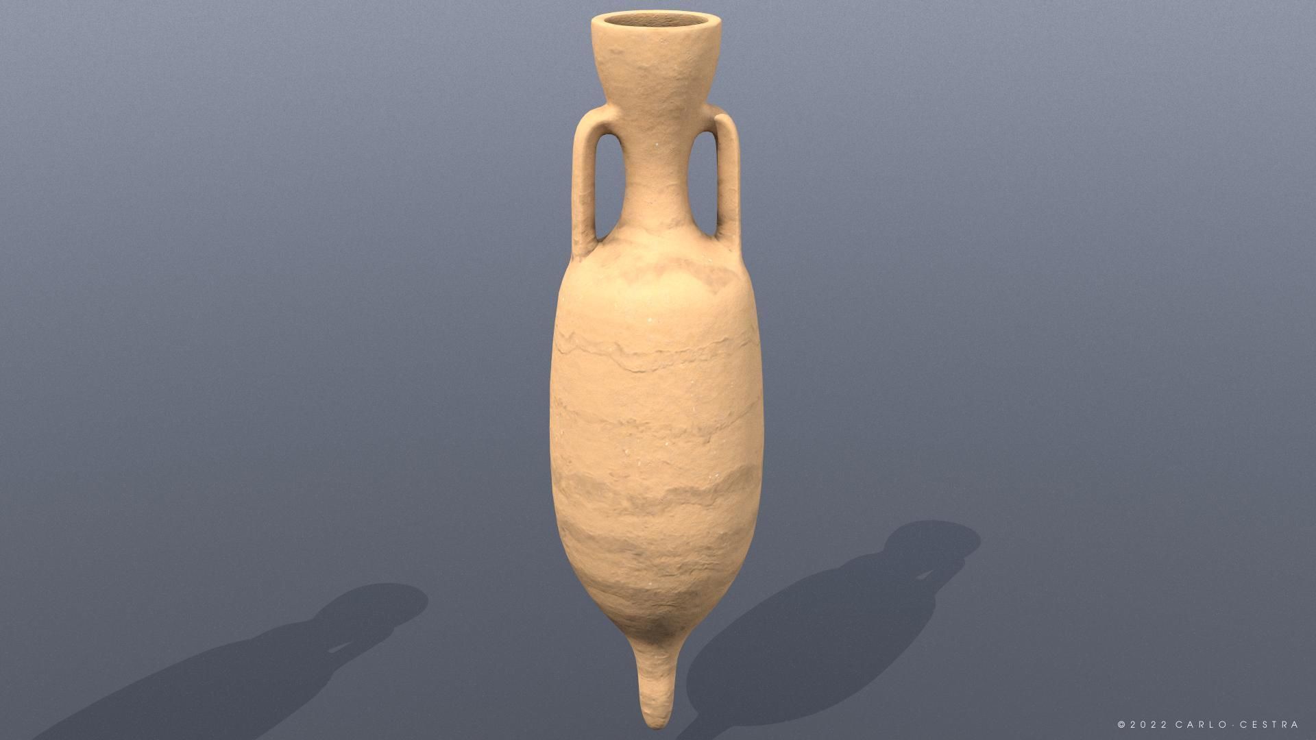 Pascual-1 type Amphora Low-poly 3D model_4