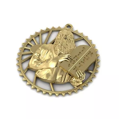 Pendant Hebrew alphabet Model 1897 3D print model_0