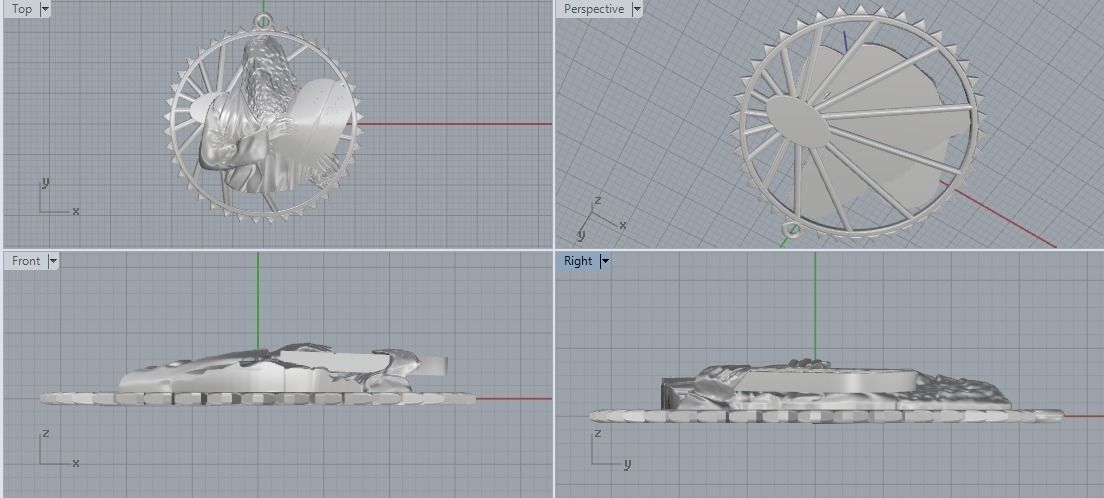 Pendant Hebrew alphabet Model 1897 3D print model_5