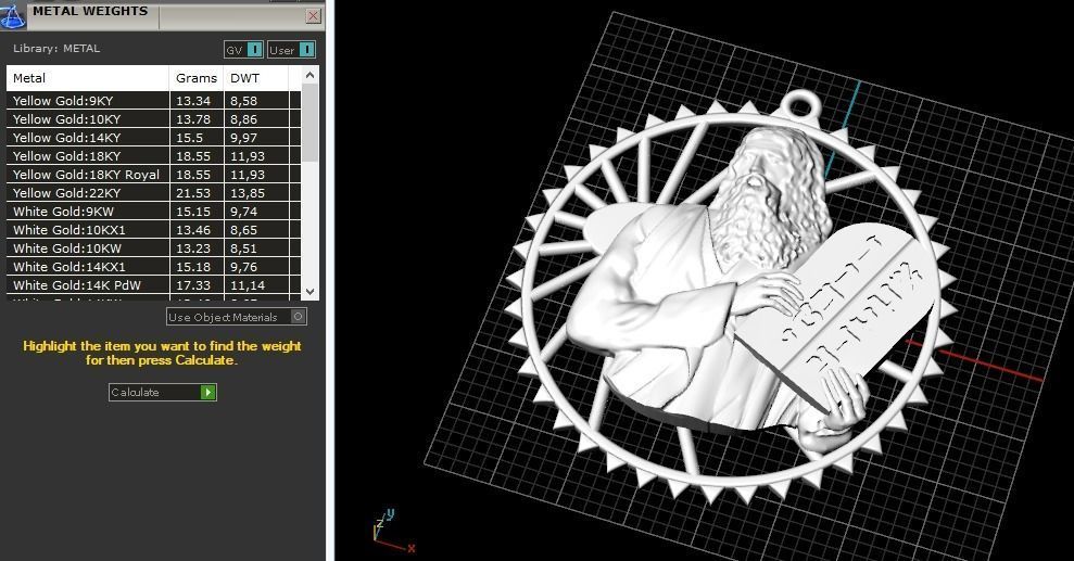 Pendant Hebrew alphabet Model 1897 3D print model_8