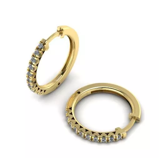 1893 Earrings round 3D print model_0