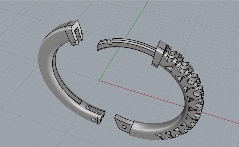 1893 Earrings round 3D print model_4