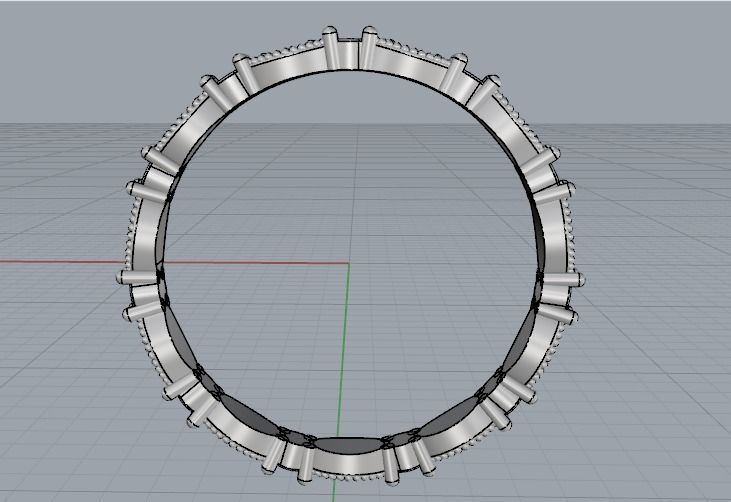 Ring 19mm Model 1905 3D print model_3