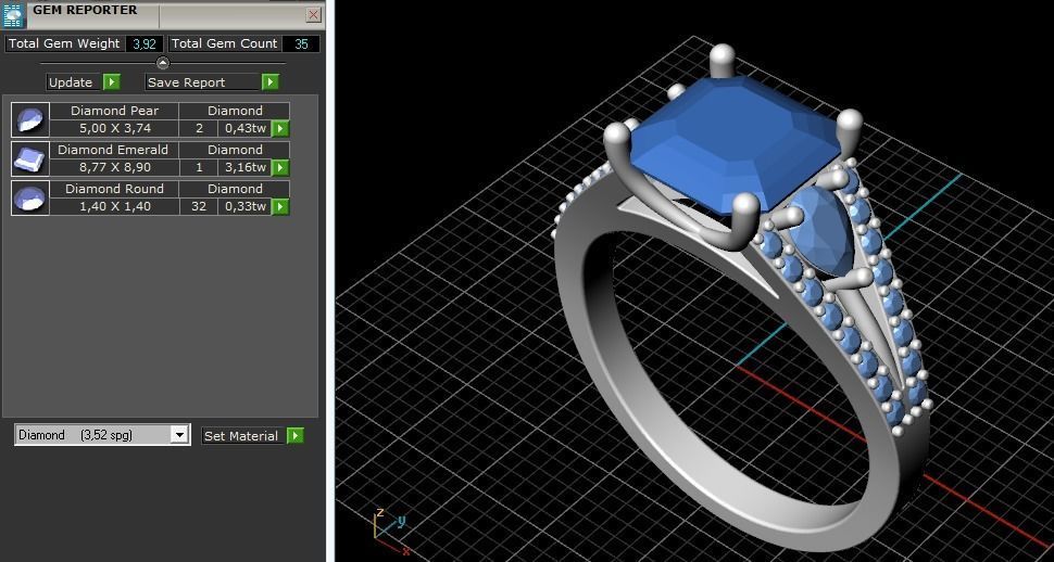 Ring 3dm stl obj render Model 1912 3D print model_8