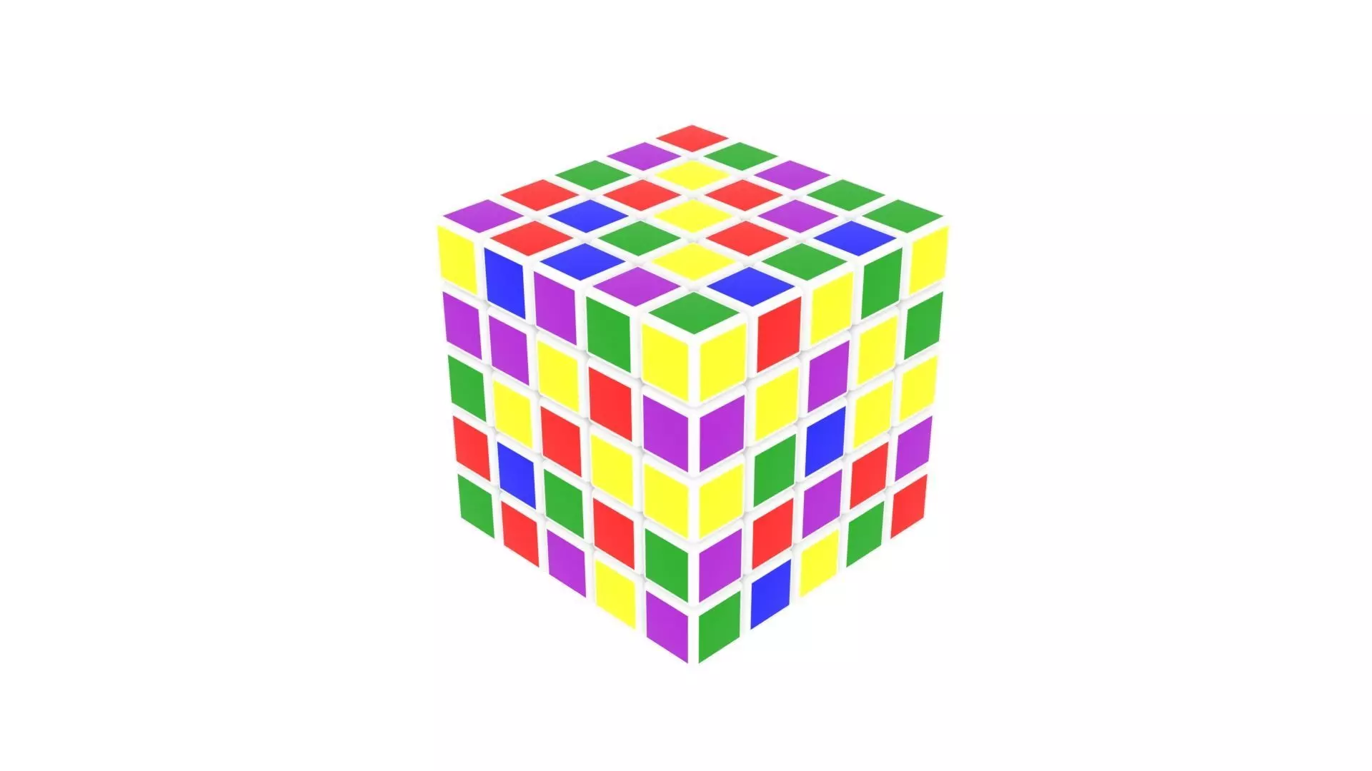 Rubiks Cube 5x5x5 3D model_0