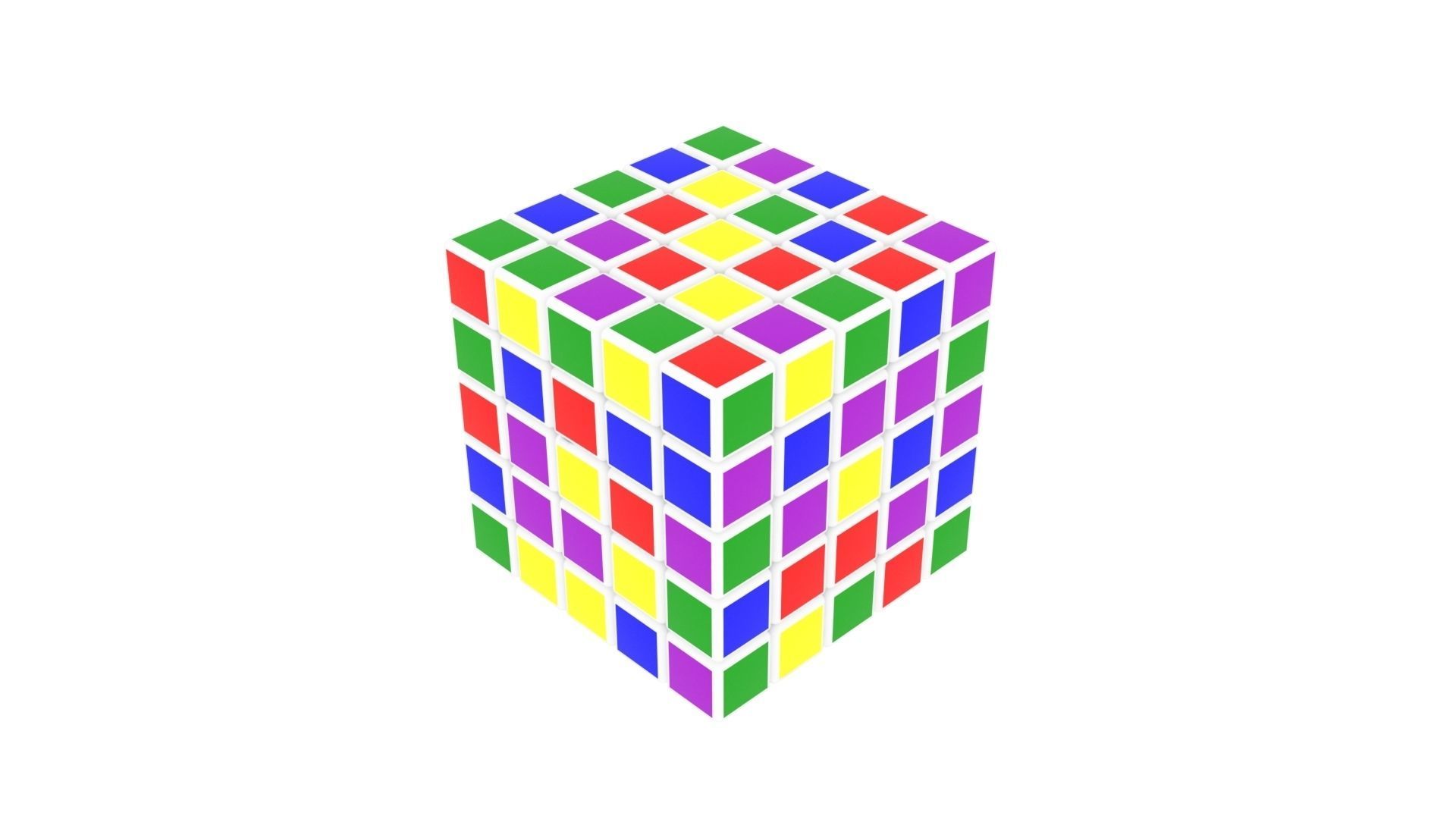 Rubiks Cube 5x5x5 3D model_2